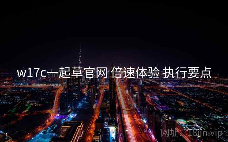 w17c一起草官网 倍速体验 执行要点  第2张